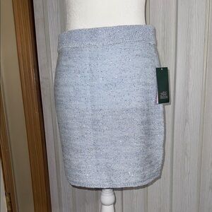 Sequin Gray Skirt Small